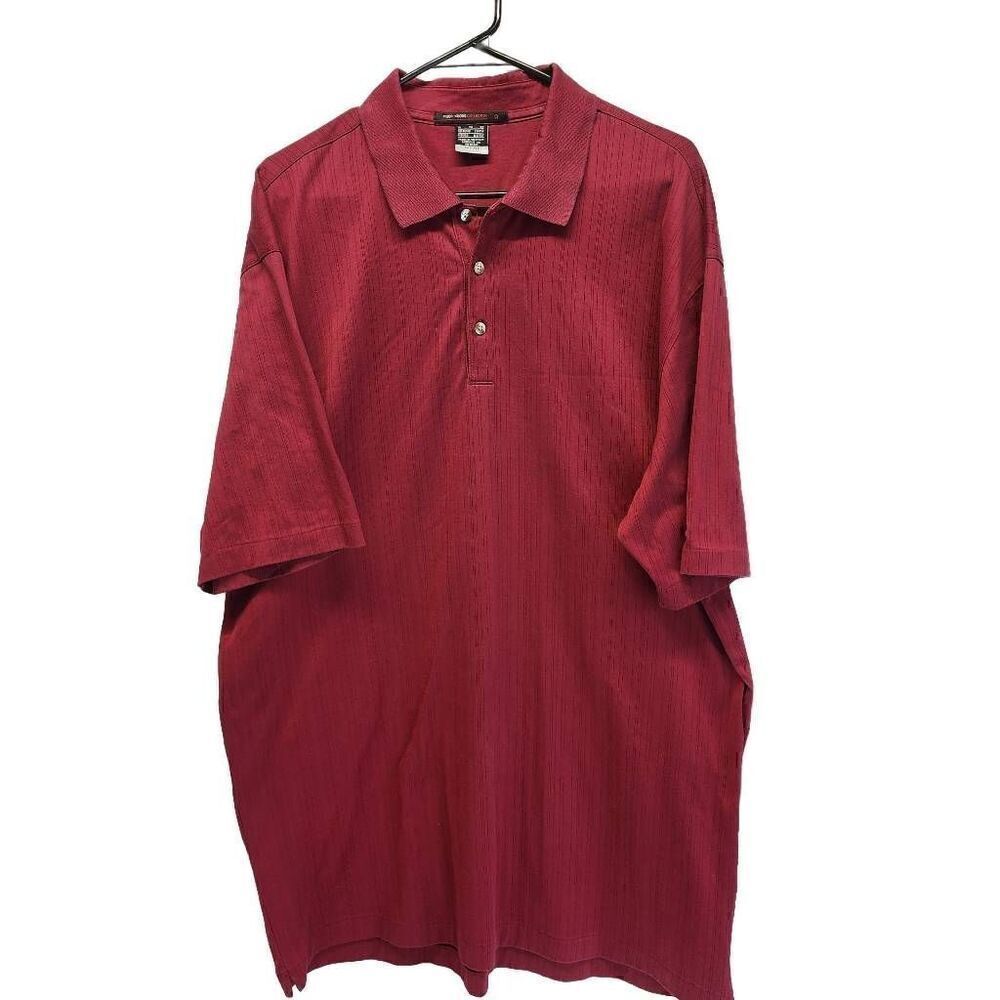 Tiger Woods Nike Dri-Fit Polo Golf Shirt Men's Size XL MAROON  E7